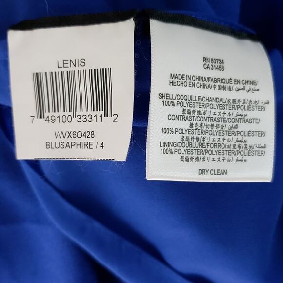 BCBGMaxAzria Asymmetrical Mini Dress Sleeveless Blue Cocktail NEW NO TAG - Picture 9 of 9